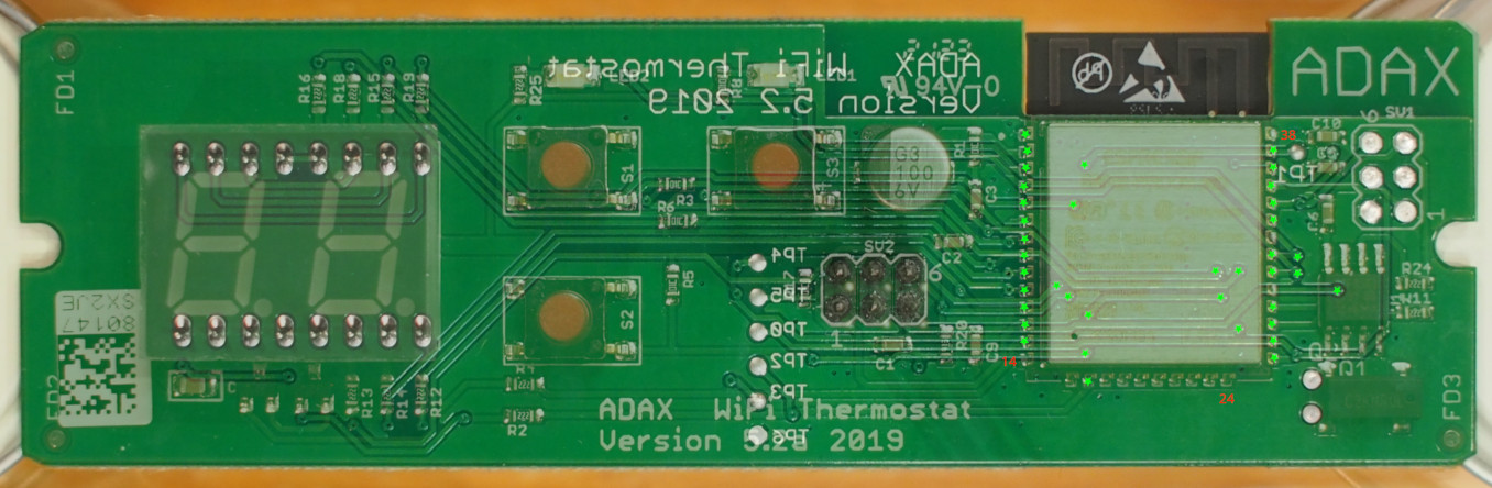 Overlay of both sides of the PCB