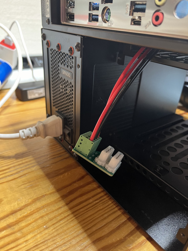 PSU cables inserted